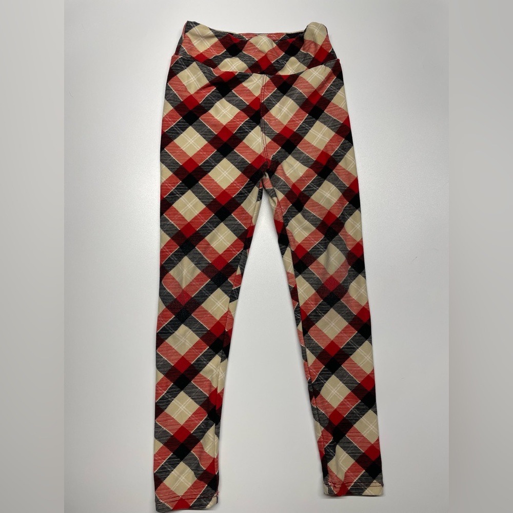 Girls Plaid Leggings